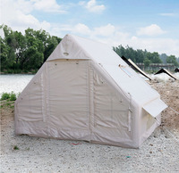 Tente de camping gonflable, tente de glamping en tissu Oxford imperméable et coupe-vent, sans poteaux, installation rapide, tente familiale pour l'extérieur