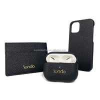 Funda completa de piel auténtica para teléfono móvil, funda magnética de diseñador de piel sintética con soporte para Airpods para iphone 14 y 13