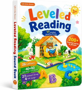 Libro Sonoro Interattivo Ricaricabile per l'Apprendimento Precoce, con Parole, Frasi e <span class=keywords><strong>Storie</strong></span> Audio per Bambini - Product Image 1