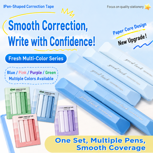 Cinta Correctora <span class=keywords><strong>de</strong></span> Alta Calidad con Gradiente, Estilo Bolígrafo, Cobertura Suave y Precisa, Disponible en Azul, Rosa, Morado y Verde, Lista para Enviar - Product Image 6