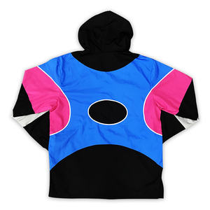 Chaqueta Cortavientos de Invierno Personalizada con Forro de Malla, Diseño de Estampado de Patchwork, Sudadera Deportiva Sublimada con Cremallera y Capucha - Corte Holgado - Product Image 2