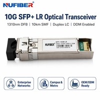 Módulo Transceptor Óptico OEM SFP+ 10G LR 1310nm 10km SMF Dúplex LC DDM 10GBASE-LR EML PIN Conectable en Caliente para Cisco