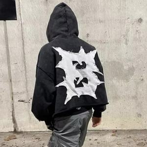 Chaqueta Corta Unisex de Invierno, Personalizada, 500 Gsm, Estilo Vintage, con Parches Bordados, Ecológica, Impermeable, Lavado Ácido - Product Image 3