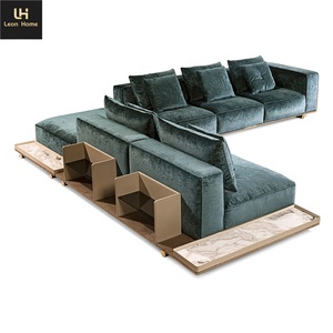 Sofá de tela de terciopelo de lujo para sala de estar, muebles para el hogar, tres plazas, último diseño - Product Image 3