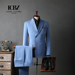 High-end Men's <strong>Suit</strong> Formal Business Attire British Gentleman's Casual Professional Wear <strong>Korean</strong> Style Slim Fit Fashion <strong>Suit</strong> - Product Image 1
