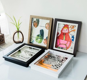 Cornice Fotografica Verticale Moderna in <span class=keywords><strong>Legno</strong></span> Ecologica per Bambini, Decorazione Camera e Regalo di Ringraziamento, Esposizione e Conservazione di Dipinti - Product Image 6