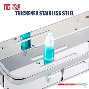 Wholesale Modern Stainless Steel Wall Mounted <b>Shower</b> Basket Bathroom Rack for <b>Shower</b> Tank Organizer Kitchen <b>Storage</b> for Hotels - Product Image 3