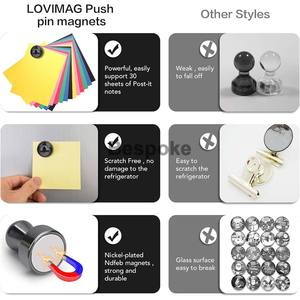 Épingles magnétiques personnalisées avec logo, puissantes, en métal, <span class=keywords><strong>pour</strong></span> affichage au bureau et <span class=keywords><strong>tableau</strong></span> blanc, double niveau, crochet magnétique adhésif mural - Product Image 4