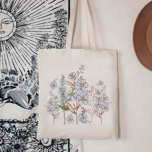 Bolsa de Mano Ecológica de Lona Estética para Mujer, Ideal para la Playa, Compras, Oficina, Viajes, para Llevar los Artículos Esenciales Diarios con Estilo - Product Image 5