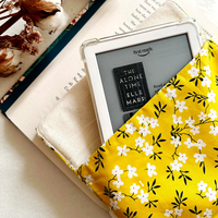Housse de protection Kindle en coton avec fermeture élastique, pochette Kindle rembourrée, accessoires de livre