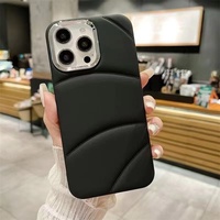 Étui de téléphone portable en TPU givré antichoc, design professionnel, avec cadre de caméra en métal pour 15 14 13