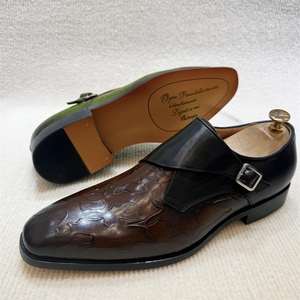 Zapatos Casuales de Negocios de Lujo para Hombre 2025 - Cuero Vacuno, Antideslizantes, Calzado de Cuero Verde - Product Image 5