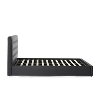 Großhandel Modernes Leder Hoch gepolsterte Betten Kingsize-Bett Basis Cama Heben Lagerung Bett rahmen Full Double Queen Size
