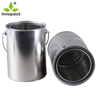 Bidon en métal pour peinture, vente directe d'usine, impression personnalisée, 5 litres avec couvercle