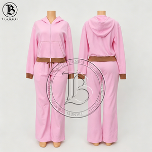 Nuovi Arrivi <span class=keywords><strong>Estivi</strong></span>: Completo Casual da Donna 2 Pezzi con Logo Personalizzato, Giacca Corta Senza Maniche con Zip e <span class=keywords><strong>Pantaloni</strong></span> Capri <span class=keywords><strong>Larghi</strong></span> - Product Image 6