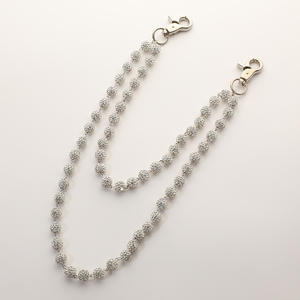 Moda 10mm Bola de discoteca en capas con cuentas Jeans cadena delicada hecha a mano cuentas de diamantes de imitación Hip <span class=keywords><strong>Hop</strong></span> Cadena de bolsillo para hombres y mujeres - Product Image 6