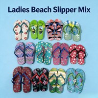 0,48 Dollar GLL062 Tongs de plage pour femmes, couleurs assorties, imprimé floral, chaussures décontractées d'extérieur, motifs variés, vente en gros