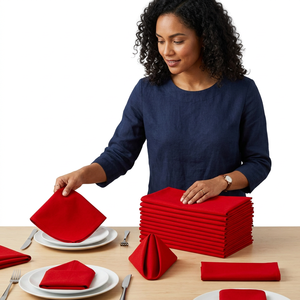 Serviettes de cuisine jetables en coton tissées à la main, fournisseur OEM, écologiques, respirantes, absorbantes, durables, en gros - Product Image 1