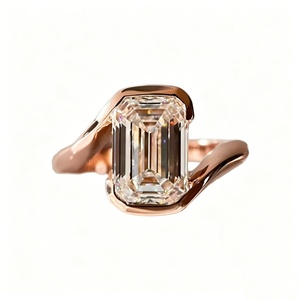 แหวนเพชรทรงเหลี่ยมมรกต 18K ทองคำแท้ พร้อมใบรับรอง IGI เพชรเพาะเลี้ยง HPHT หรูหราสำหรับผู้หญิง เครื่องประดับชั้นดี - Product Image 3