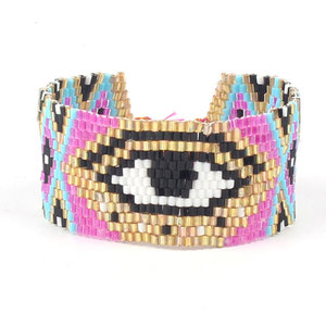 Miyuki MGB Seed Beads Trenzado Moda Hecho a mano Señoras Pulsera de Ojo Azul Turco Devil Eye Beaded Charm Jewelry Proveedor de China - Product Image 4