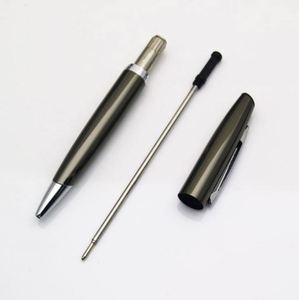 Stylo bille en métal noir mat 0,7 mm avec clip, encre bleue/noire, pour usage promotionnel hôtelier - Product Image 3