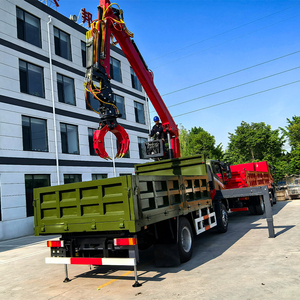 Équipement de levage 1,5 tonne 8m Grue à grappin hydraulique montée sur <span class=keywords><strong>camion</strong></span> 360° °   Grappin rotatif pour la manutention de <span class=keywords><strong>ferraille</strong></span> et d'acier - Product Image 4