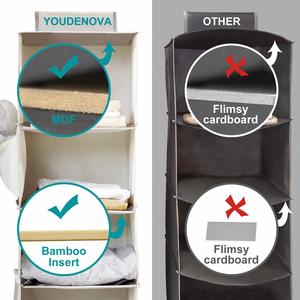 Hanging Closet Organizers and Storage 4-<b>Shelf</b> Closet Hanging Storage <b>Shelves</b> for Closet RV Clothes Organizer - Product Image 4