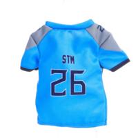 Vêtements de poupée en gros : Mini maillot de sport STM 26, maillot de football bleu clair, tenue pour jouet en peluche, vêtements de poupée avec logo personnalisé