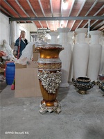 Rak Pajangan Pot Bunga Fiberglass Gaya Eropa Klasik untuk Rumah, Rak Vas Bunga Artificial, Promo Panas
