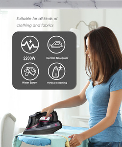 Plancha de Vapor Eléctrica Automática para Uso Doméstico, Plancha de Vapor Eléctrica de Mano Totalmente Automática con Temperatura Visual - Product Image 6
