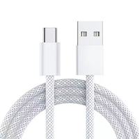 Elegante Cable Blanco Trenzado de Nailon de 30 Pines, Sin Enredos, Carga Rápida y Transferencia de Datos para Computadora IOS, Teléfono Móvil y Auriculares