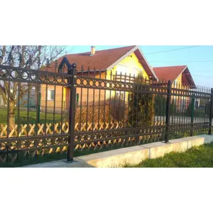 美式镀锌铁艺围栏高品质铁艺围栏面板和大门