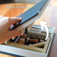 Jeu d'échecs personnalisé en résine imprimé en 3D, style livre, pour l'intérieur, avec jeux de société internationaux, Hangman et Connect Four