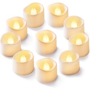 Luci da tè a LED tremolanti tremolanti 24 pezzi azionate a batteria 200 + ore centrotavola votiva finta illuminazione elettrica per feste - Product Image 5