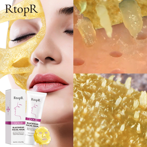 RtopR Oro Negro máscara facial completa espinillas acné eliminación de poros limpieza de la piel reparación máscara facial crema lavable para el cuidado de la piel - Product Image 5