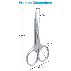 Ciseaux à cils professionnels OEM en acier inoxydable, outil de toilettage des cils, accessoires de maquillage, fournitures de salon, ciseaux à cils - Product Image 4