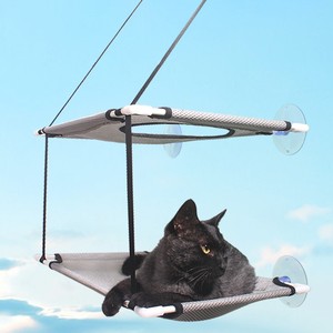 Hamac de lit de chat suspendu au mur avec fenêtre confortable à double couche avec vis forte ventouse perchoir de siège de fenêtre pour chats - Product Image 3