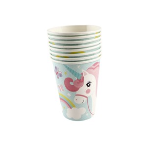 Vasos de Papel Desechables con Diseño de <span class=keywords><strong>Unicornio</strong></span>, Vasos de Fiesta con <span class=keywords><strong>Unicornio</strong></span> Arcoíris para Cumpleaños Infantiles y Baby Shower - Product Image 2