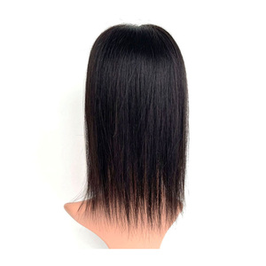 Peluca de cabello humano coreano premium hecha a mano en Corea (9x14) - 12 pulgadas, calidad de salón, textura lisa y natural. - Product Image 4