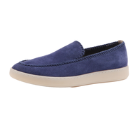 Mocassins en daim pour hommes, chaussures de conduite décontractées et confortables, baskets plates à semelle épaisse en caoutchouc blanc pour la marche