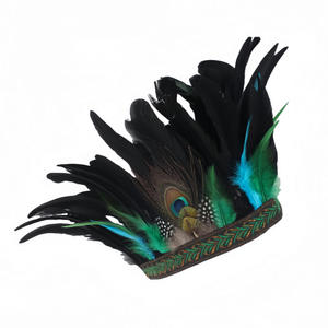 ファンシーカーニバルフェザーヘアヘッドバンド-鶏と孔雀の羽根を使った大人向けハロウィンパーティーアクセサリー（人気商品） - Product Image 4