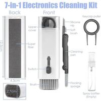 Kit de nettoyage 7-en-1 pour clavier d'ordinateur, brosse et stylo de nettoyage pour écouteurs, outils de nettoyage de clavier, extracteur de touches