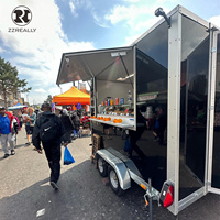 Remorque de cuisine mobile pour marché européen, restaurant commercial, aménagement intelligent, chariot à crêpes, gaufres et desserts