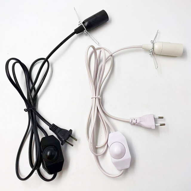 Light E14 301 Dimmer Cord Wire Light Switching Plug Power Dimming Button Switch 1.8m Line Cable LED Lamp EU US Plug Model Spring
