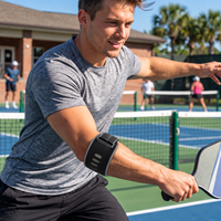 Coussin amovible pour coudière avec marquage gradué pour la pratique du tennis, du badminton et du pickleball