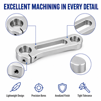 Brazo de Unión Metálico Mecanizado por CNC de Precisión Personalizada para Automatización de Maquinaria Industrial, Robótica y Sistemas de Movimiento Mecánico
