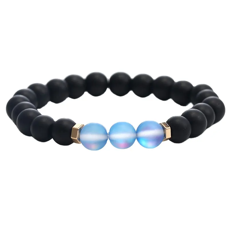 Pemasok Perhiasan Good Luck Buatan Tangan Batu Akik Alami Manik Tiger Eye Stretch Gelang Batu untuk Pria dan Wanita