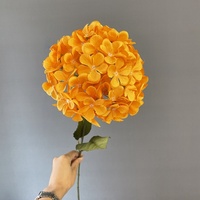Batang Bunga Hydrangea Putih Buatan Real Touch untuk Dekorasi Pernikahan, Buket Bunga Buatan, Bunga Palsu dengan Daun yang Realistis