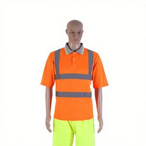 ANSI Class 2 <b>Hi</b> <b>Vis</b> Safety Short Sleeve Breathable Moisture Wicking Construction Road Work Custom Logo Reflective <b>T</b>-<b>shirt</b> - Product Image 2