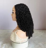 Demi-perruque U Part cheveux humains bouclés birmans perruque V Part sans colle faite à la machine perruques de cheveux humains sans dentelle avec cordon de serrage pour les femmes noires